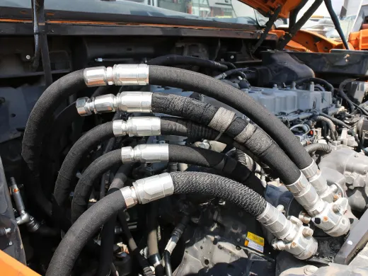 Mobile equipment hose bay